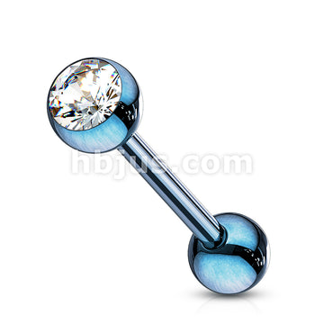 316L Surgical Steel Press Fit Gem Ball Top PVD Over 316L Stainless... - Image 4