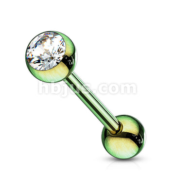 316L Surgical Steel Press Fit Gem Ball Top PVD Over 316L Stainless... - Image 5
