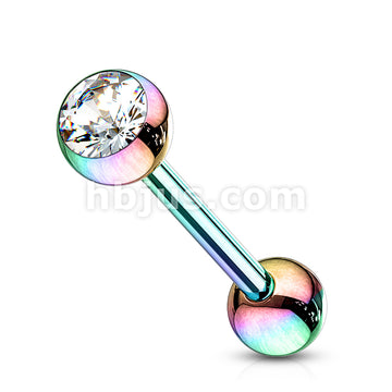316L Surgical Steel Press Fit Gem Ball Top PVD Over 316L Stainless... - Image 12