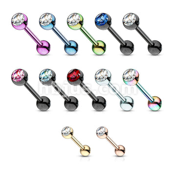 316L Surgical Steel Press Fit Gem Ball Top PVD Over 316L Stainless... - Image 15