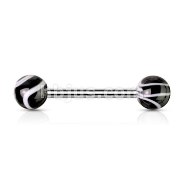 Marble Acrylic Ball 316L Surgical Stainless Steel Barbells With - Image 5
