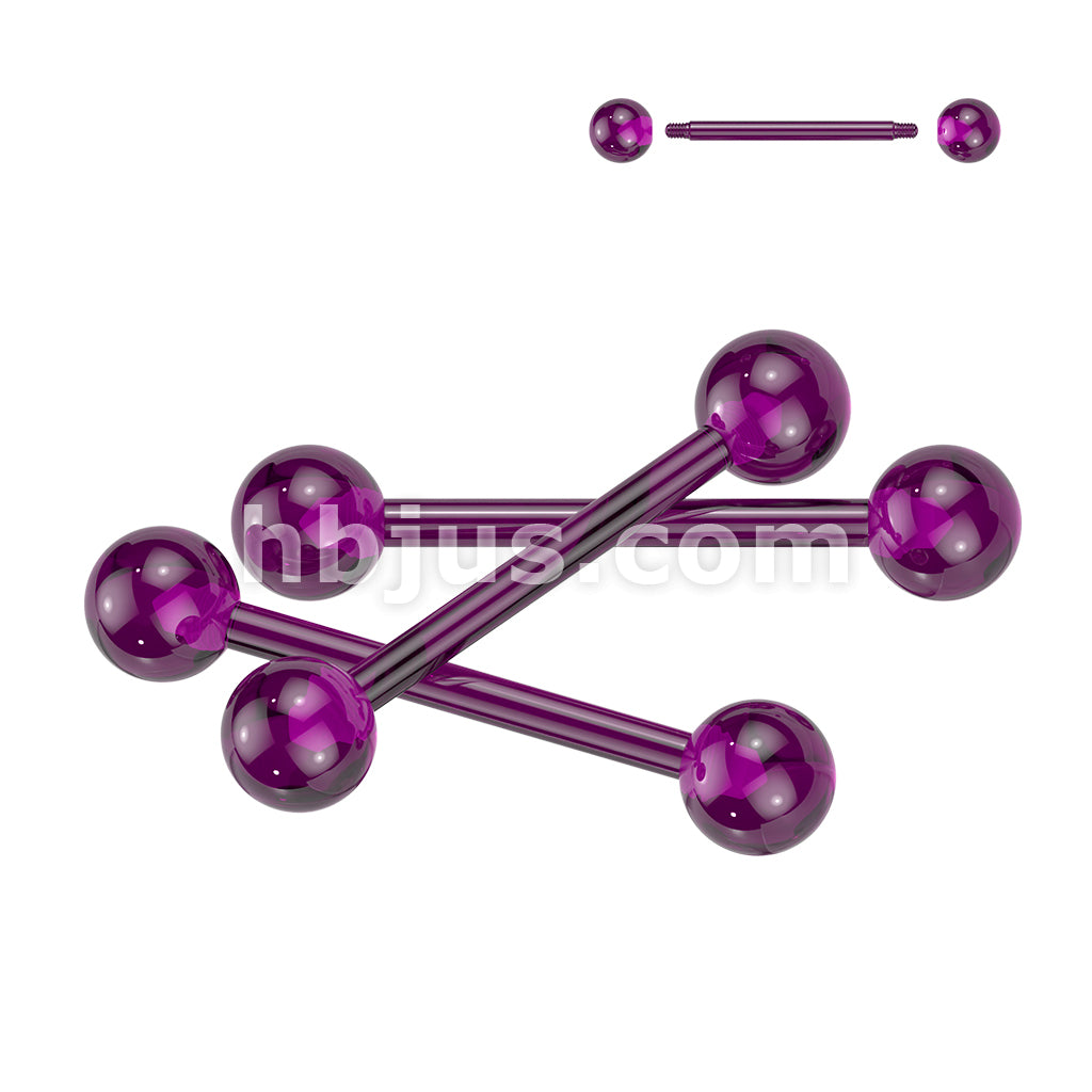 24 Pc Assorted Pack of Bioflex Flexible Barbells With Acrylic Balls - Image 2
