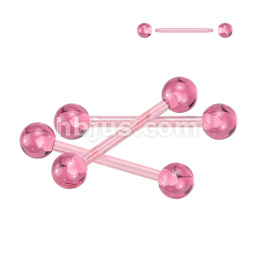 24 Pc Assorted Pack of Bioflex Flexible Barbells With Acrylic Balls - Image 7