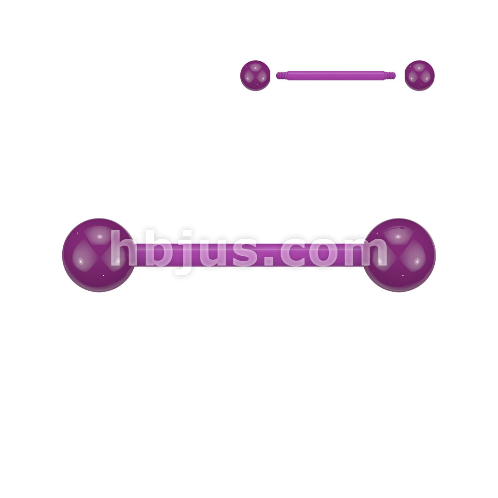 24 Pc Assorted Pack of Bioflex Barbells With Solid Color UV Reactive Acrylic Balls - Image 2