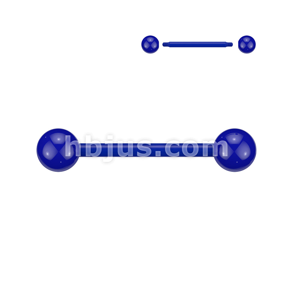 24 Pc Assorted Pack of Bioflex Barbells With Solid Color UV Reactive Acrylic Balls - Image 3