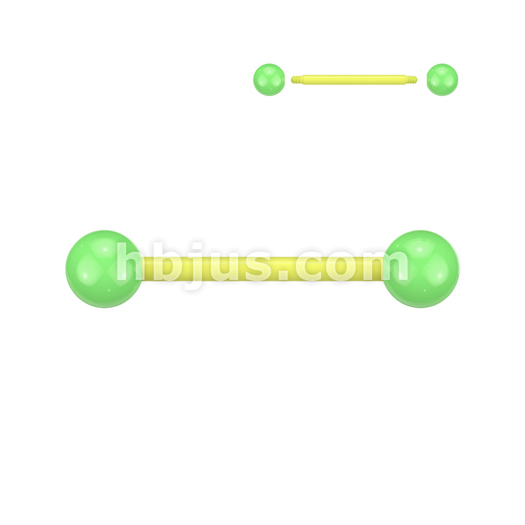 24 Pc Assorted Pack of Bioflex Barbells With Solid Color UV Reactive Acrylic Balls - Image 4