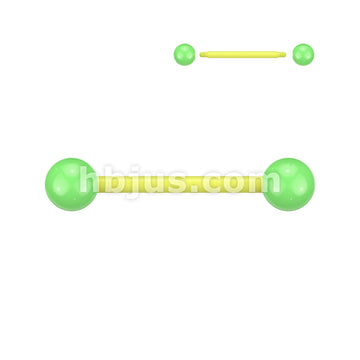 24 Pc Assorted Pack of Bioflex Barbells With Solid Color UV Reactive Acrylic Balls - Image 4