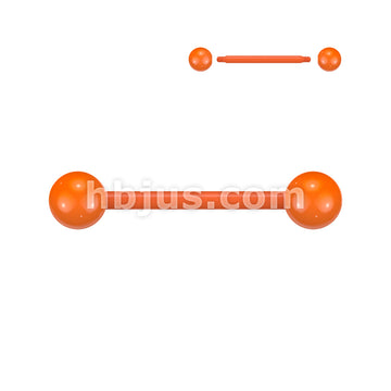 24 Pc Assorted Pack of Bioflex Barbells With Solid Color UV Reactive Acrylic Balls - Image 6