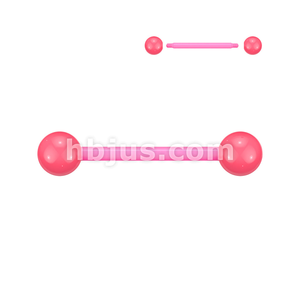 24 Pc Assorted Pack of Bioflex Barbells With Solid Color UV Reactive Acrylic Balls - Image 7