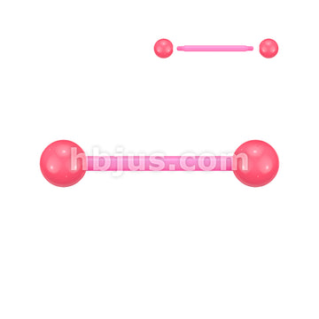 24 Pc Assorted Pack of Bioflex Barbells With Solid Color UV Reactive Acrylic Balls - Image 7