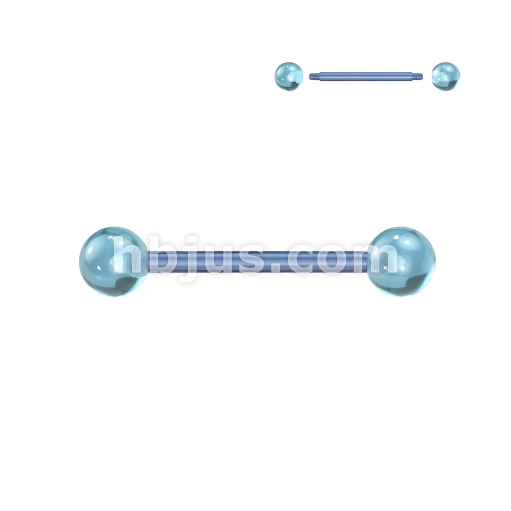 24 Pc Assorted Pack of Bioflex Barbells With Glow In the Dark Acrylic Balls - Image 2