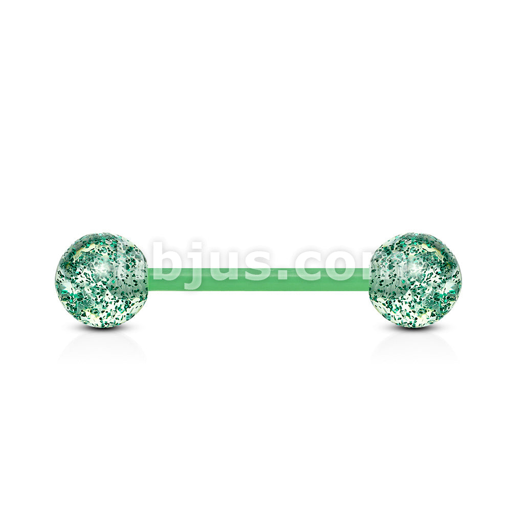 Ultra Glitter Acrylic Balls Flexible PTFE Barbell - Image 6