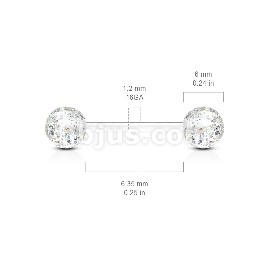 Ultra Glitter Acrylic Balls Flexible PTFE Barbell - Image 10