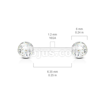 Ultra Glitter Acrylic Balls Flexible PTFE Barbell - Image 10