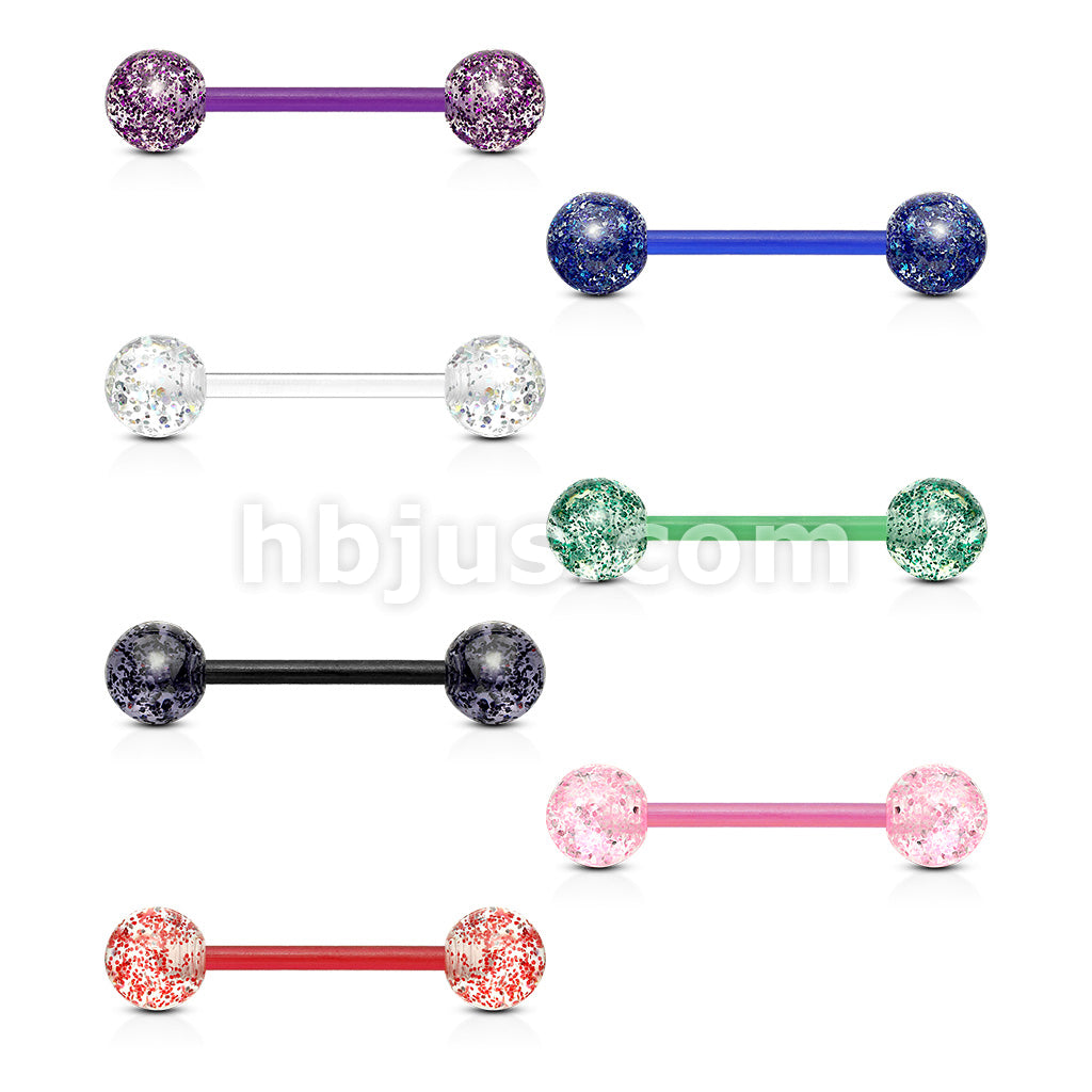 Ultra Glitter Acrylic Balls Flexible PTFE Barbell - Image 11