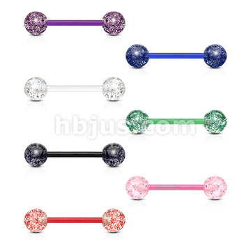 Ultra Glitter Acrylic Balls Flexible PTFE Barbell - Image 11