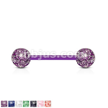 Ultra Glitter Acrylic Balls Flexible PTFE Barbell - Image 2