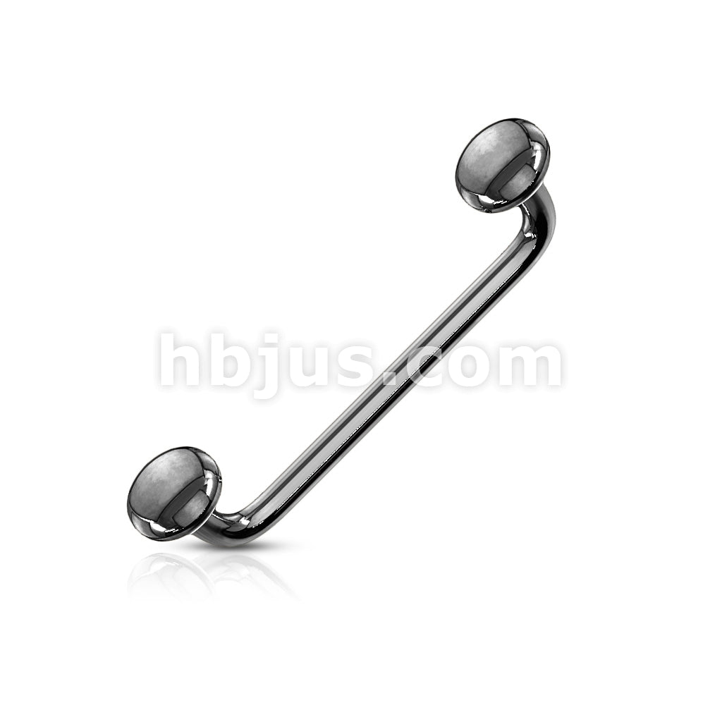 316L Surgical Steel Flat Disc Ends 9 Degree Bent Staple Barbells for... - Image 4