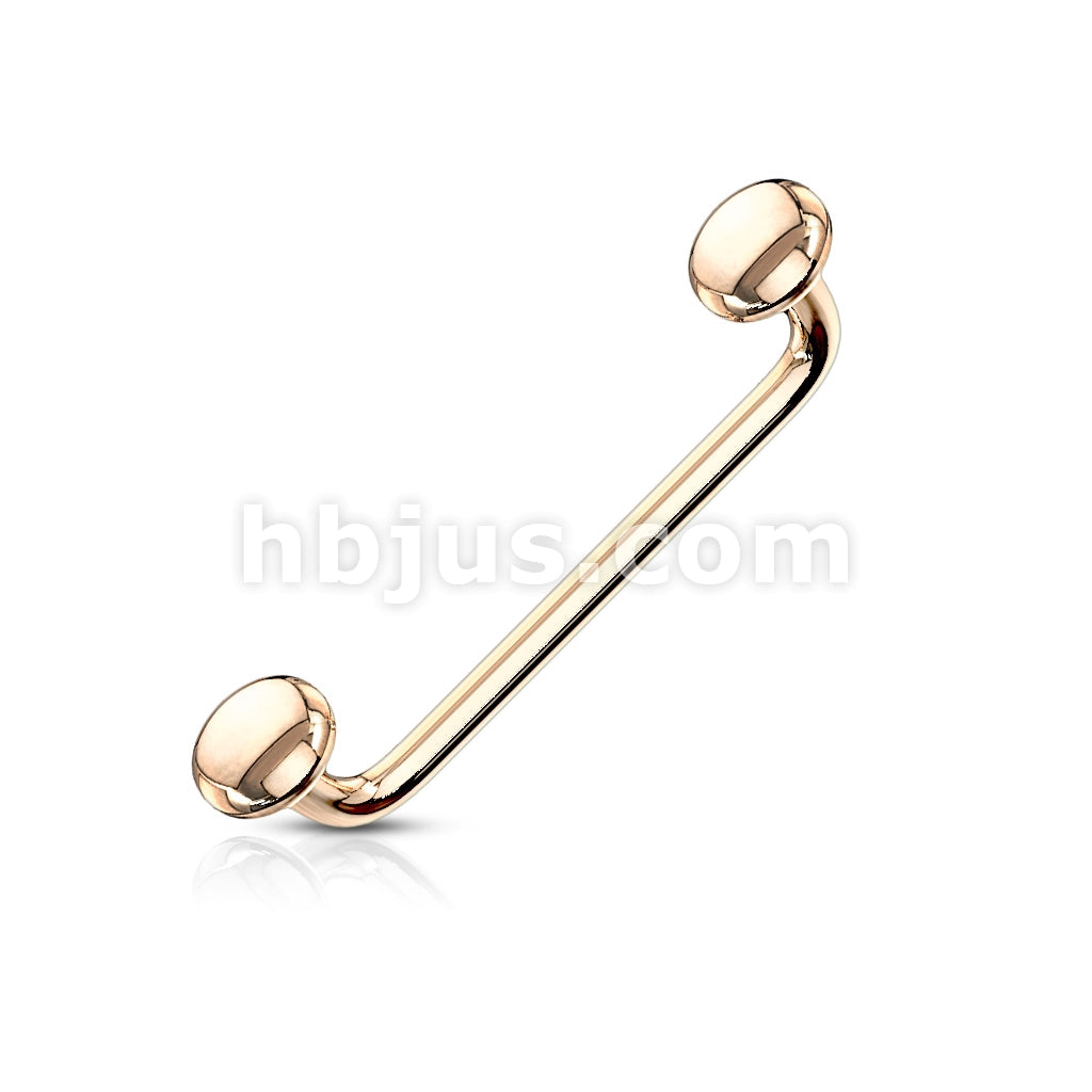316L Surgical Steel Flat Disc Ends 9 Degree Bent Staple Barbells for... - Image 5