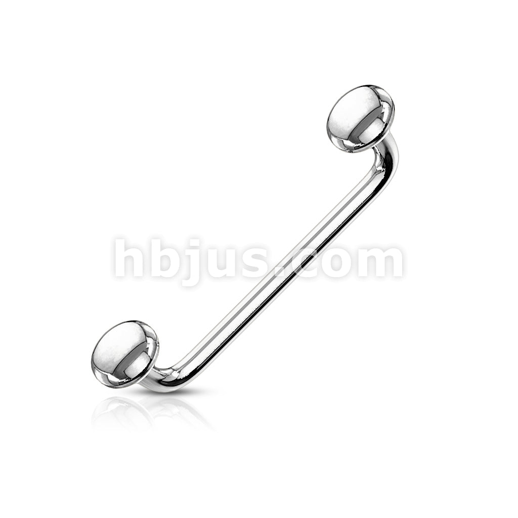 316L Surgical Steel Flat Disc Ends 9 Degree Bent Staple Barbells for... - Image 6
