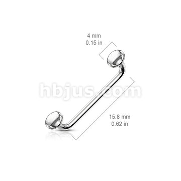 316L Surgical Steel Flat Disc Ends 9 Degree Bent Staple Barbells for... - Image 8