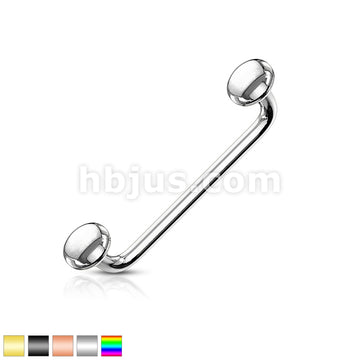 316L Surgical Steel Flat Disc Ends 9 Degree Bent Staple Barbells for... - Image 2
