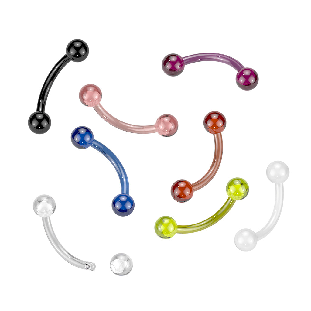 Bioflex Curved Barbells With Acrylic Balls