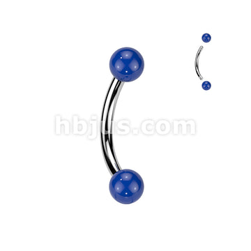 24 Pc Assorted Pack of 316L Curved Barbells With Acrylic Balls - Image 3