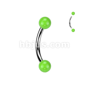 24 Pc Assorted Pack of 316L Curved Barbells With Acrylic Balls - Image 4
