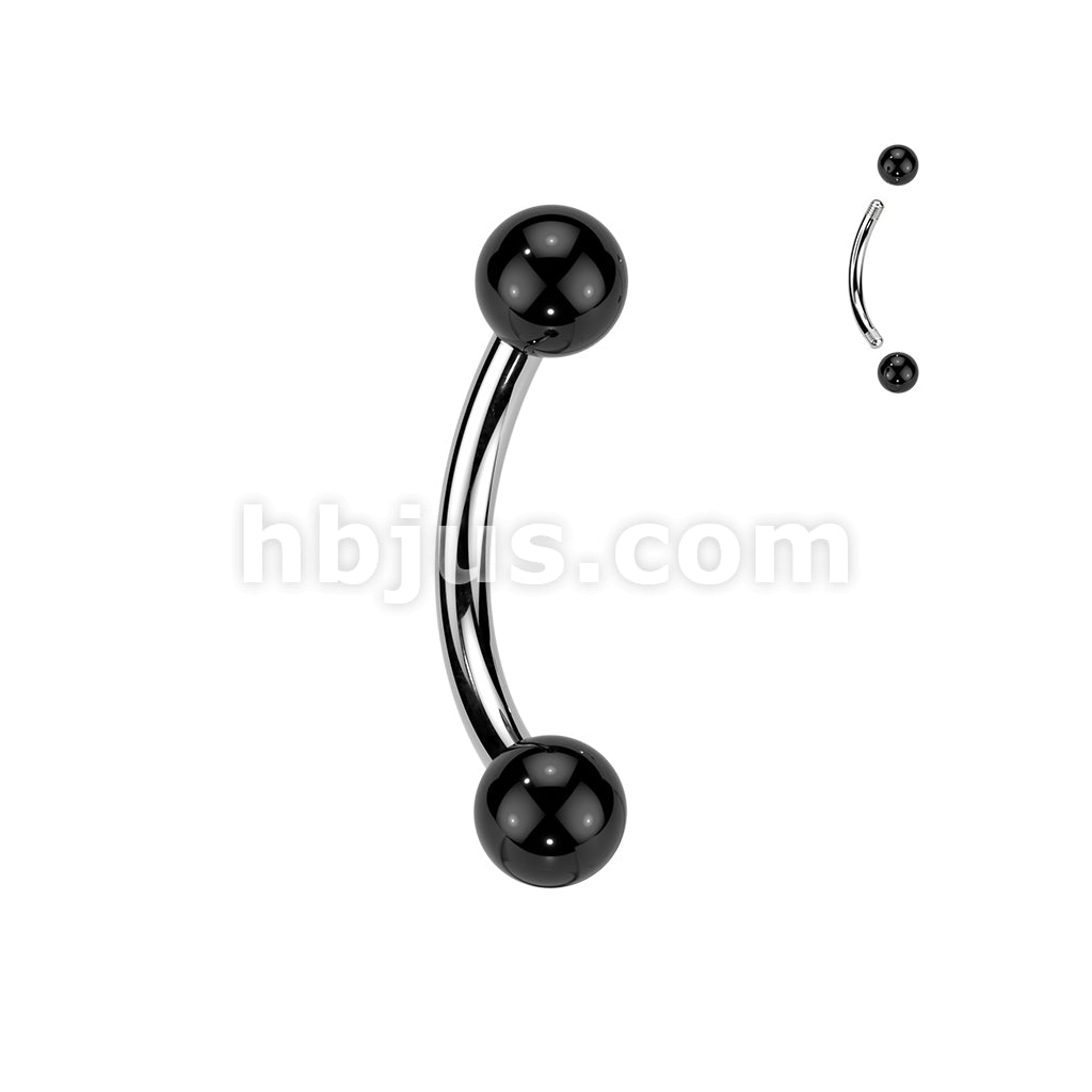24 Pc Assorted Pack of 316L Curved Barbells With Acrylic Balls - Image 5