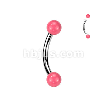 24 Pc Assorted Pack of 316L Curved Barbells With Acrylic Balls - Image 7