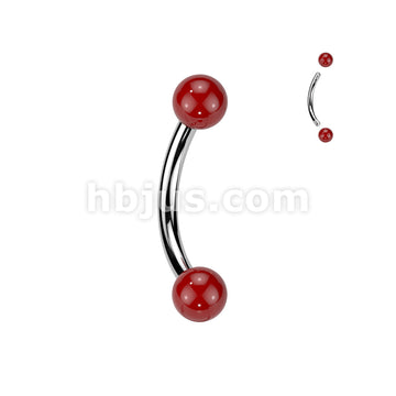 24 Pc Assorted Pack of 316L Curved Barbells With Acrylic Balls - Image 8