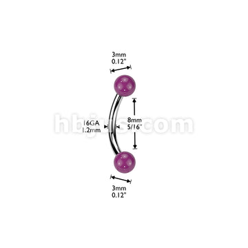24 Pc Assorted Pack of 316L Curved Barbells With Acrylic Balls - Image 10