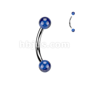 24 Pc Assorted Pack of 316L Curved Barbells With Glow In The Dark Acrylic Balls - Image 2