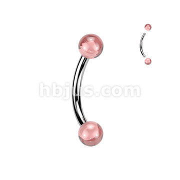 24 Pc Assorted Pack of 316L Curved Barbells With Glow In The Dark Acrylic Balls - Image 5