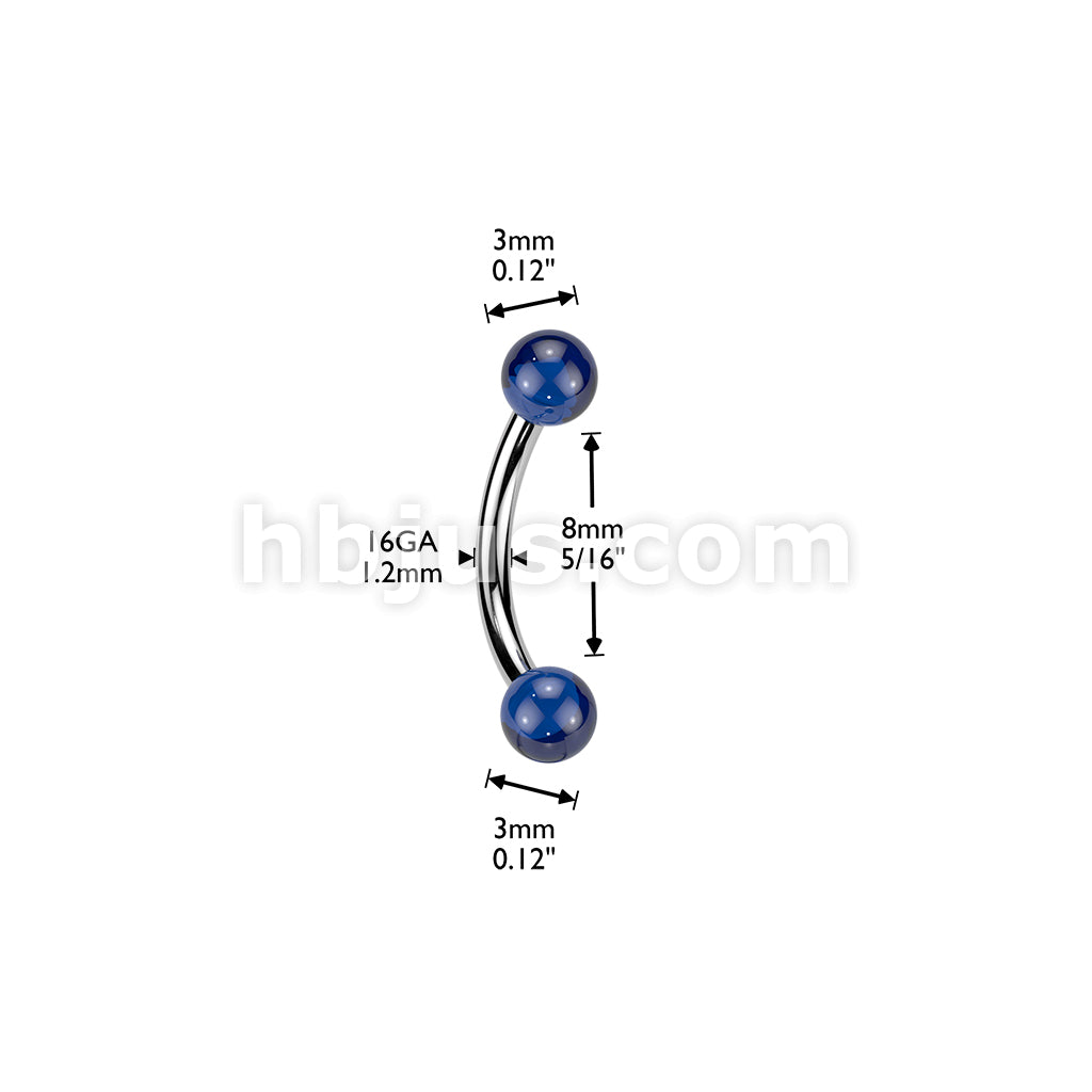 24 Pc Assorted Pack of 316L Curved Barbells With Glow In The Dark Acrylic Balls - Image 6