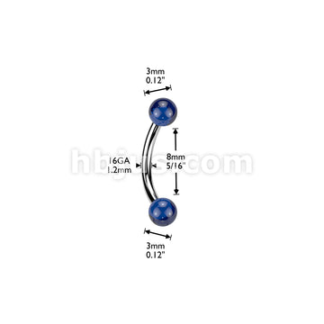 24 Pc Assorted Pack of 316L Curved Barbells With Glow In The Dark Acrylic Balls - Image 6