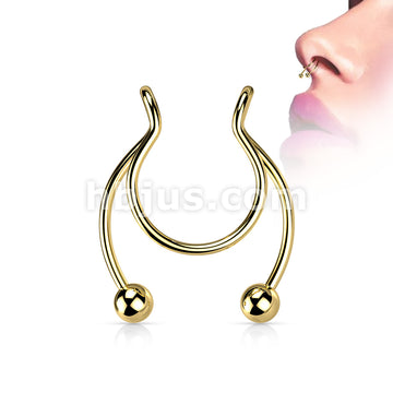 316L Surgical Steel Fake Clip On Horseshoe for Septum, Nipple and Ear - Image 3
