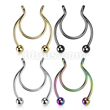 316L Surgical Steel Fake Clip On Horseshoe for Septum, Nipple and Ear - Image 8