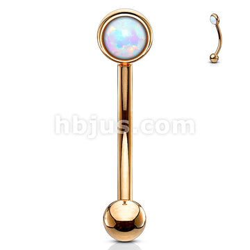 Opal Flat Set 316L Surgical Steel Eyebrow Rook Piercing Curve - Image 7