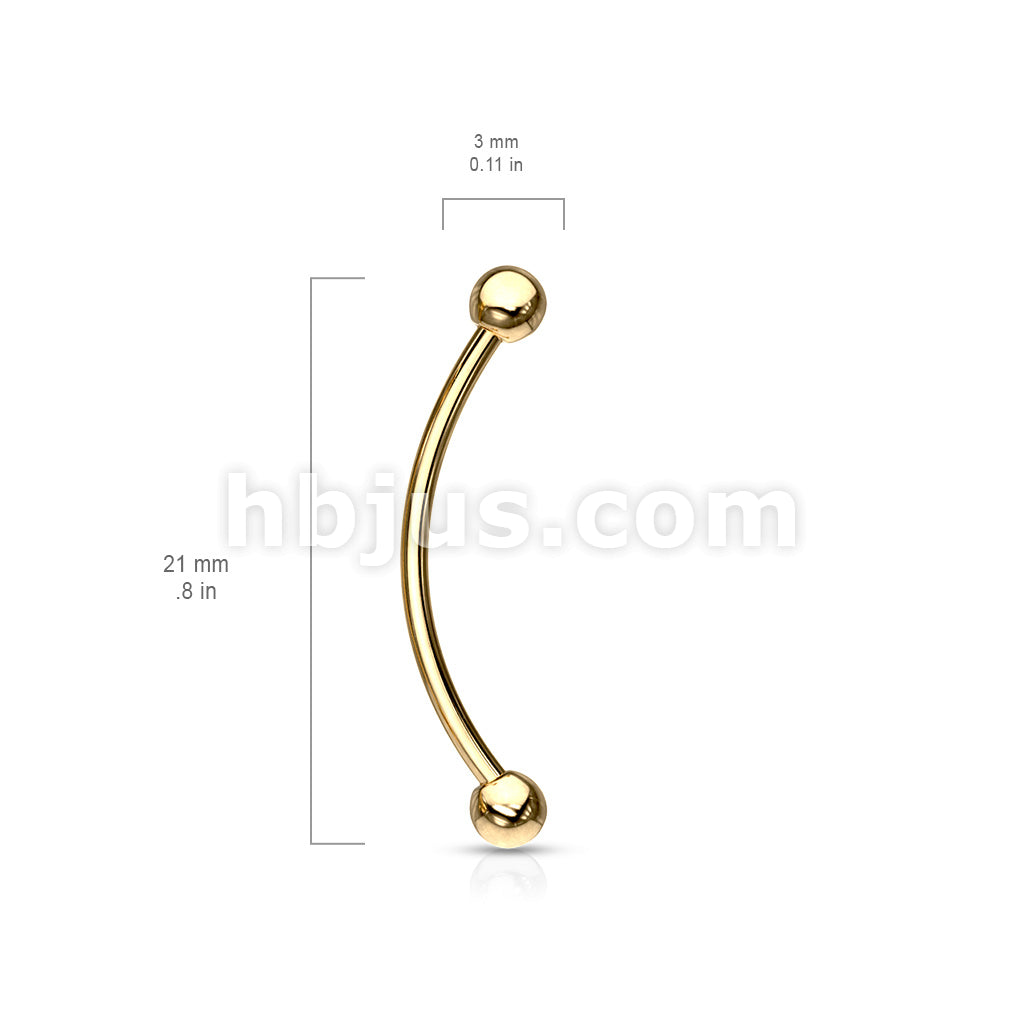 316L Surgical Steel Curved Barbell for Snake Eye Piercing and More - Image 8