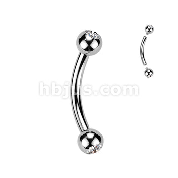 316L Surgical Steel Press Fit Jewel Set Balls Internally Threaded... - Image 2