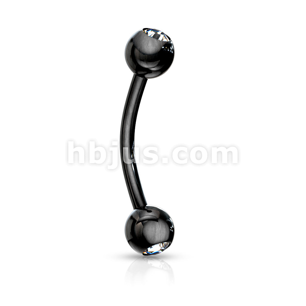 316L Surgical Steel 2-Press Fit Gem Balls Titanium IP Over 316L... - Image 7