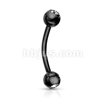 316L Surgical Steel 2-Press Fit Gem Balls Titanium IP Over 316L... - Image 7