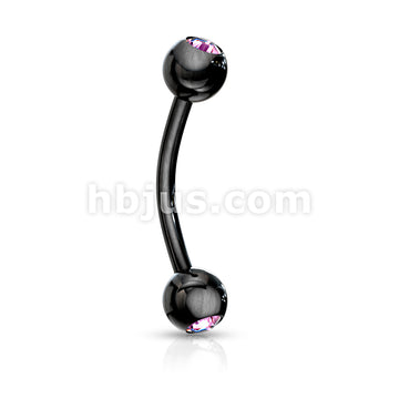 316L Surgical Steel 2-Press Fit Gem Balls Titanium IP Over 316L... - Image 8