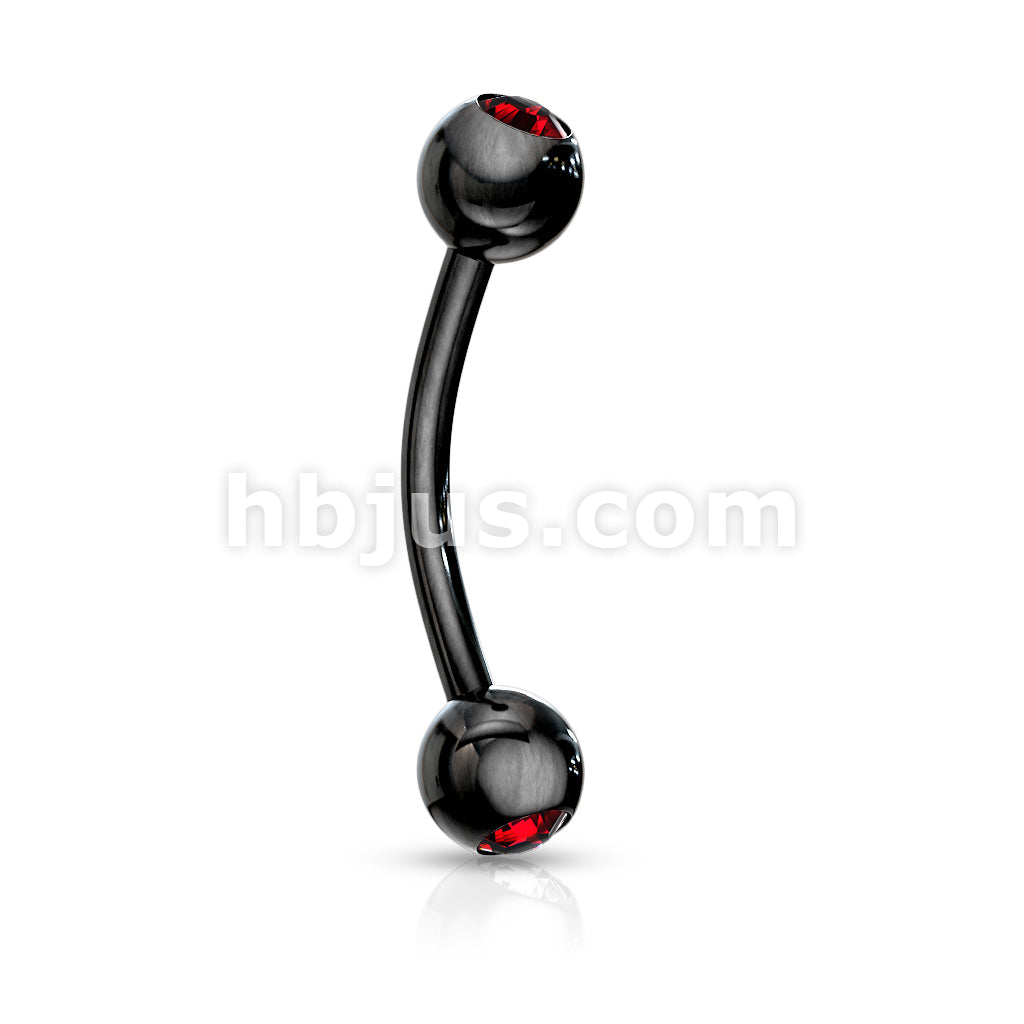 316L Surgical Steel 2-Press Fit Gem Balls Titanium IP Over 316L... - Image 9