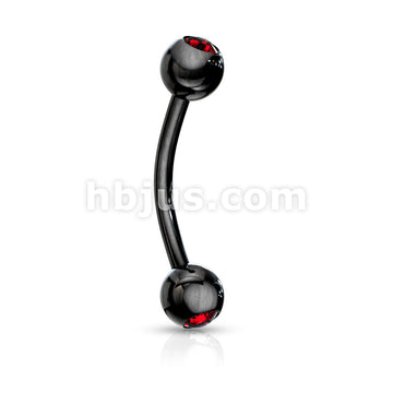 316L Surgical Steel 2-Press Fit Gem Balls Titanium IP Over 316L... - Image 9