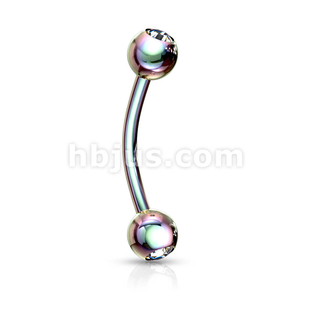 316L Surgical Steel 2-Press Fit Gem Balls Titanium IP Over 316L... - Image 11