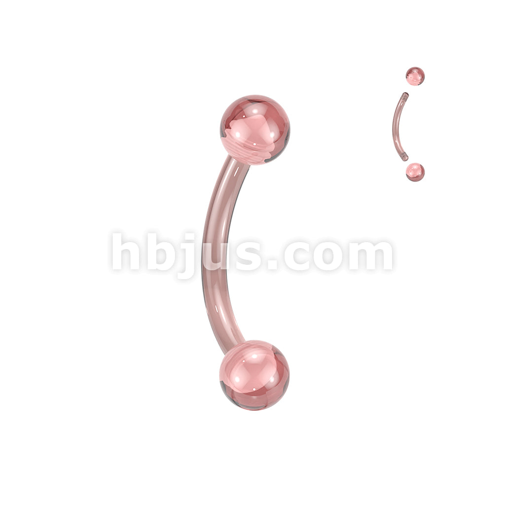 24 Pc Assorted Pack of Bioflex Curved Barbells With Acrylic Balls - Image 7