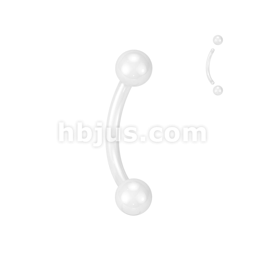 24 Pc Assorted Pack of Bioflex Curved Barbells With Acrylic Balls - Image 9